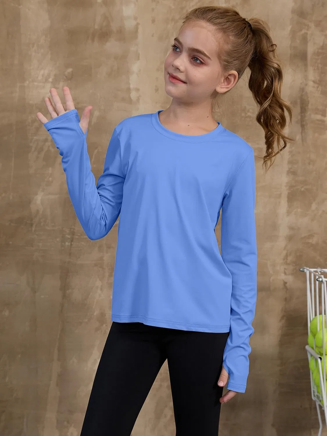 Детская футболка с длинным рукавом Quick Dry, ZDC, синий — фото 4