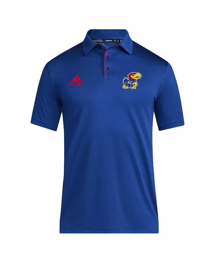 Мужская поло Royal Kansas Jayhawks 2024 Coaches AEROREADY adidas — фото 3