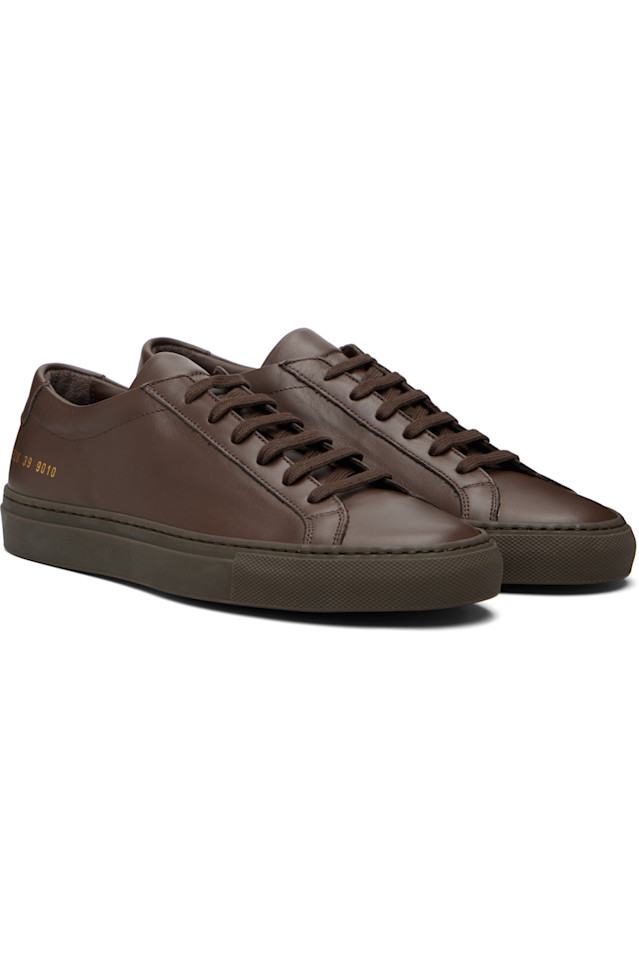 Common Projects Коричневые оригинальные низкие кроссовки Achilles — фото 4