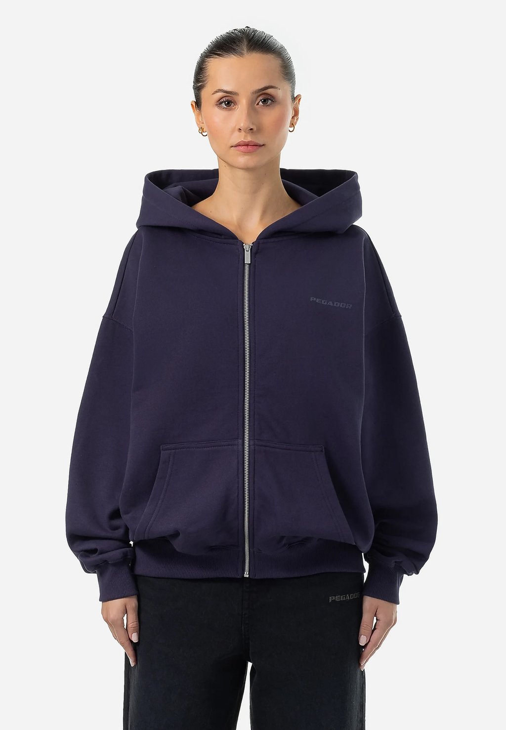 

Толстовка на молнии CLARITA OVERSIZED Pegador, темно-синий