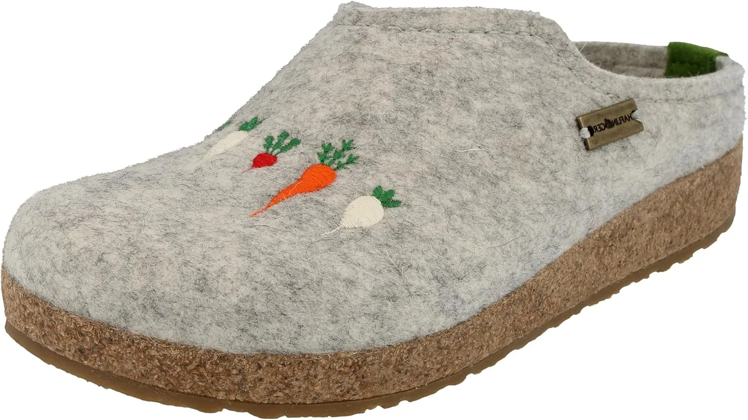 Войлочные тапочки унисекс HAFLINGER Grizzly Rubli с блестящим мотивом, серый