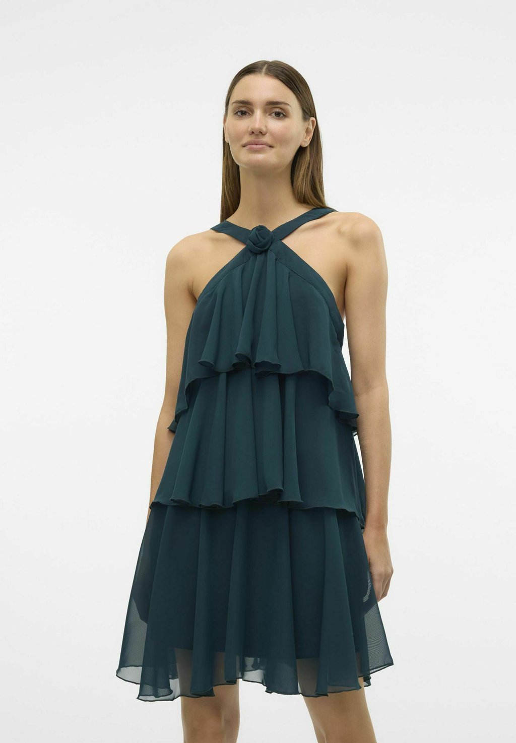 

Элегантное платье VMFELICIA RUFFLE SHORT Vero Moda, цвет Ponderosa Pine