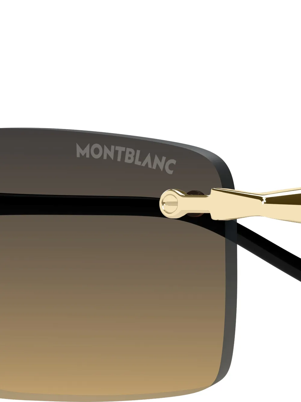 

Прямоугольные солнцезащитные очки Montblanc, золотой