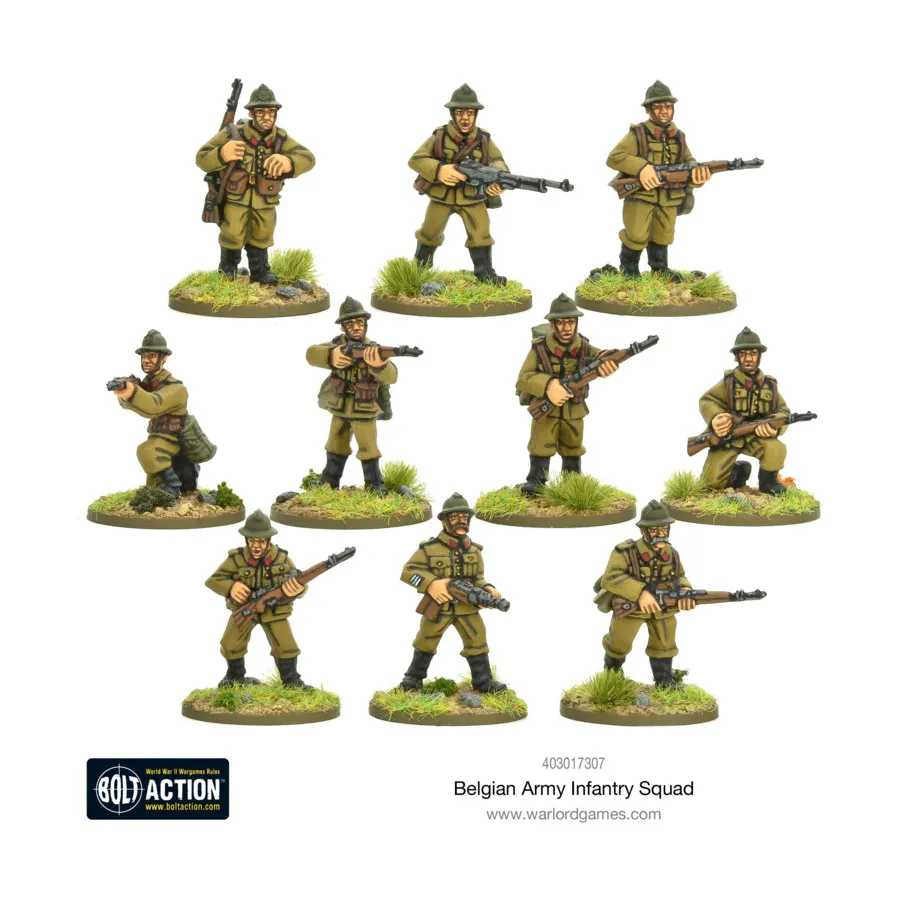 

Пехотный отряд бельгийской армии, Bolt Action - Belgian Army (28mm)