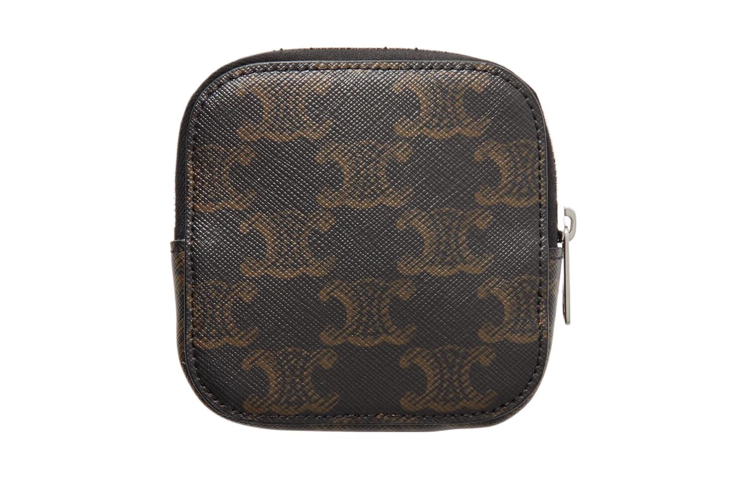 

CELINE Триумф холщовый бумажник мужской коричневый