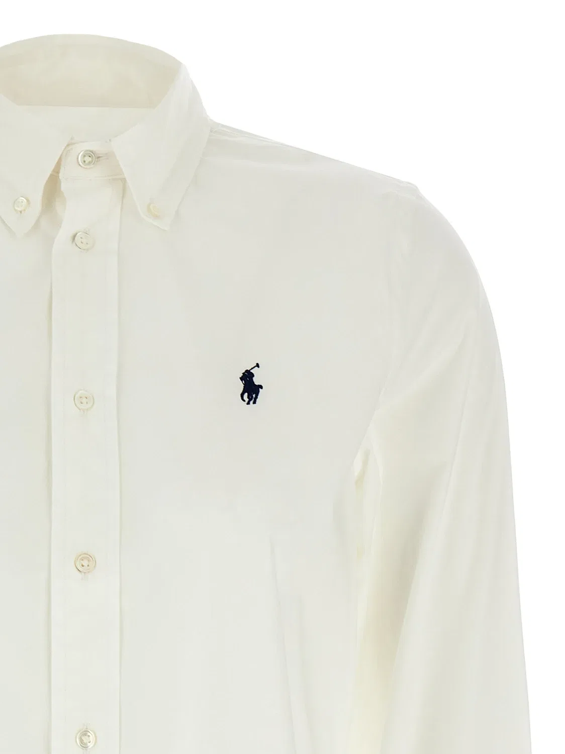 Рубашка с вышитым логотипом POLO RALPH LAUREN, белый — фото 3