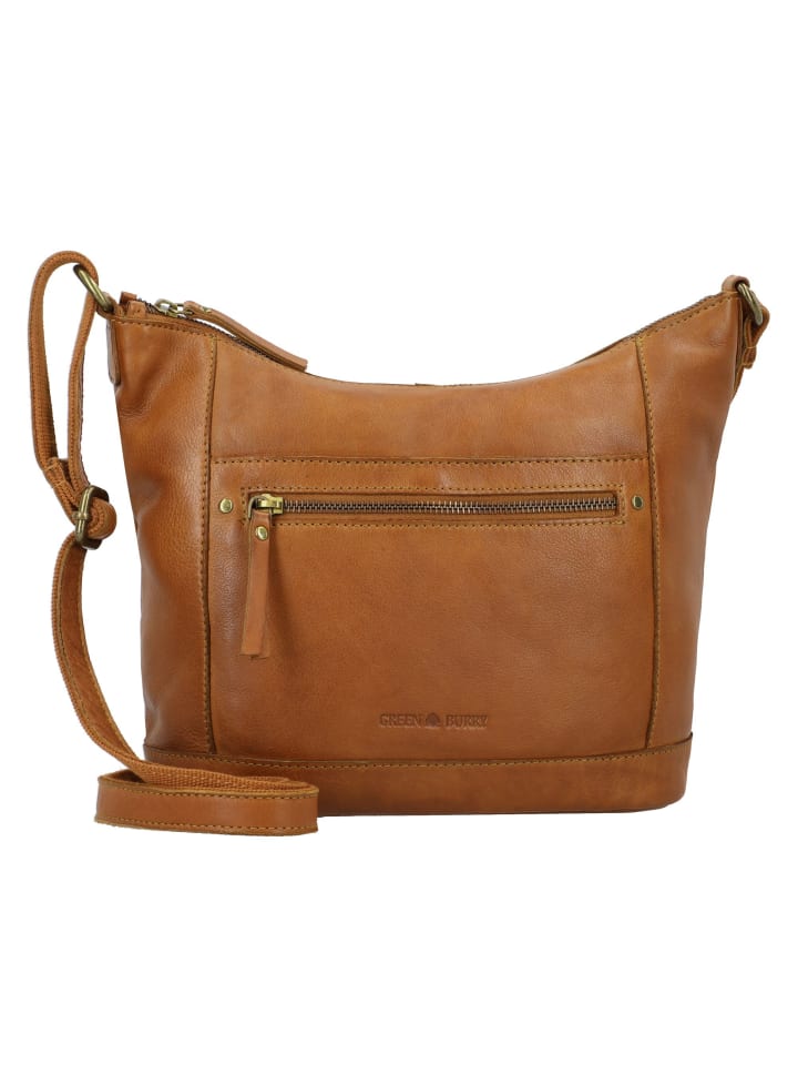 

Сумка через плечо из колумбийской кожи, 27 см, цвета нуги Greenburry