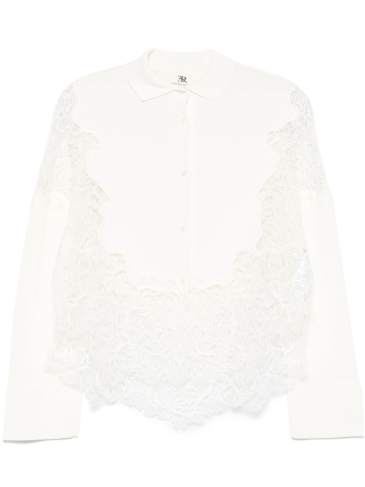 

Ermanno Scervino рубашка с кружевом, нейтральный цвет