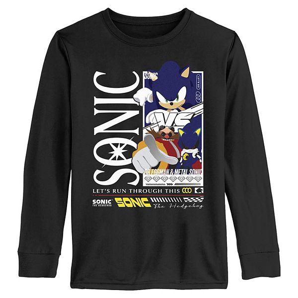 

Футболка с длинным рукавом Versus Dr Eggman для мальчиков 6-20 Sonic The Hedgehog
