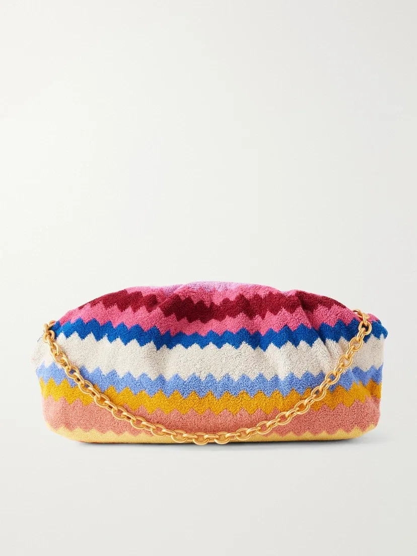 Большая полосатая махровая сумка Missoni, мультицвет