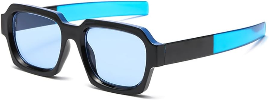 

Модные новые классические ретро-очки, ослепительные красочные модные аксессуары, солнцезащитные очки для уличной фотосессии, универсальные женские очки HHZZYVY, Black Blue