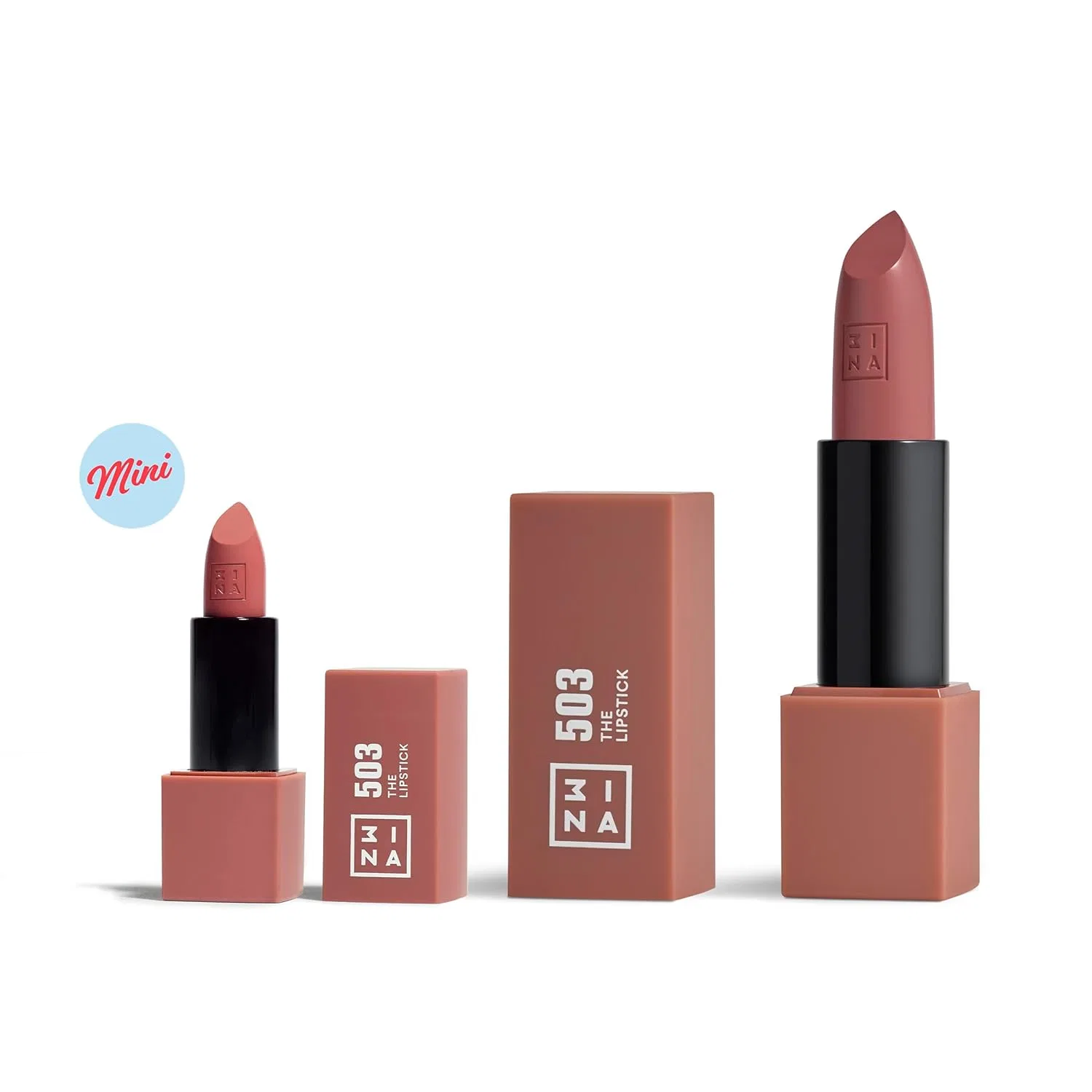 Матовая помада 3INA MAKEUP The Lipstick 503 (мини) нюдовая 3Ina, 503 (Mini) - Nude — фото 3