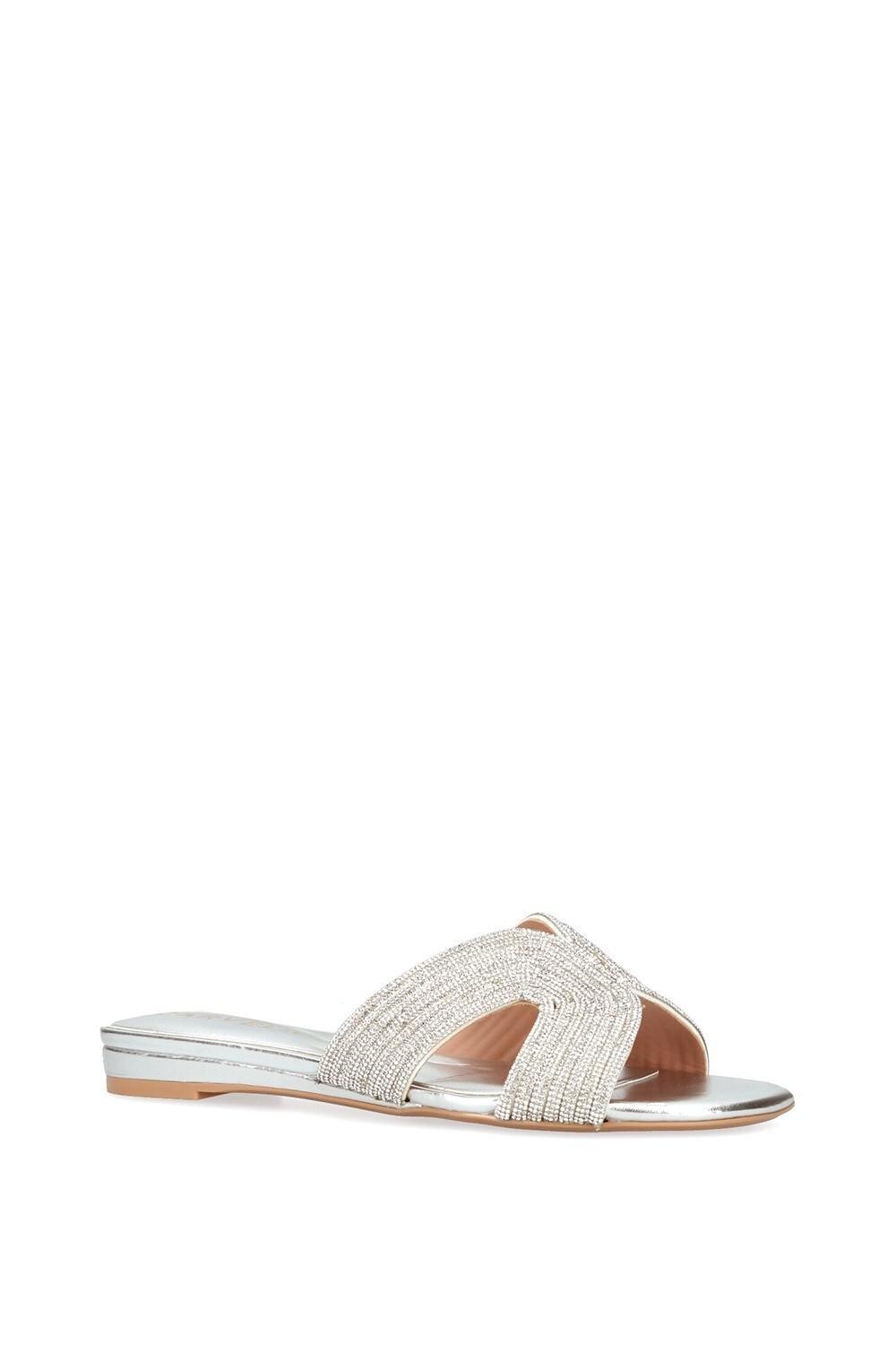 Туфли Gala Mule Jewel на плоской подошве Carvela, серебро — фото 4