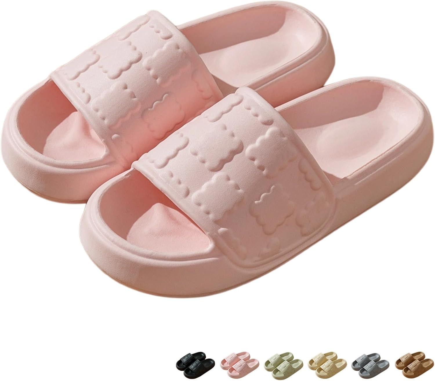 

Домашние тапочки для женщин и мужчин, летние тапочки для ванной, тапочки с толстой подошвой, противоскользящие, для душа, пляжные сандалии, летняя обувь, тапочки для душа Iwhgrmp, розовый