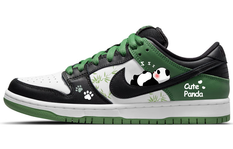 

Кроссовки Nike Dunk Skateboarding Shoes Unisex Low-top Green/black, светло-серый