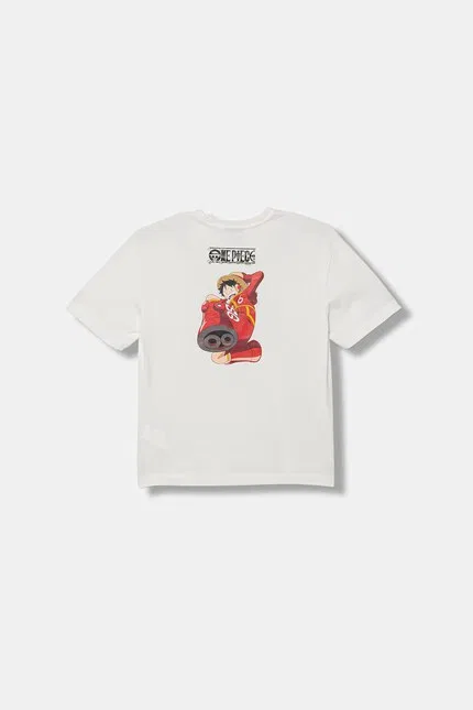 Футболка с принтом One Piece United Colors of Benetton, белый — фото 2