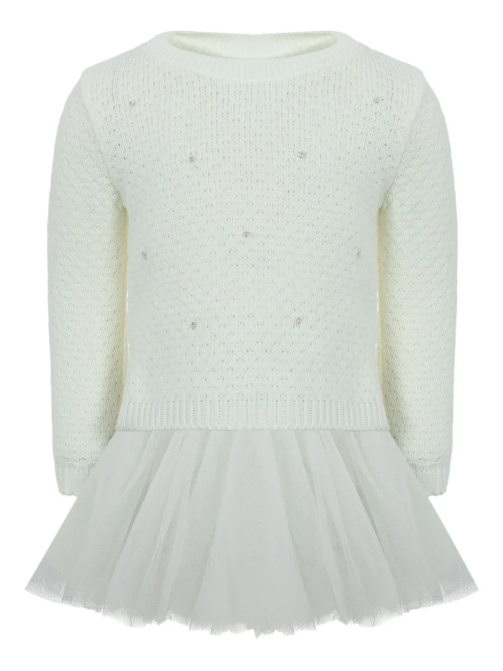 

Декорированное платье из тюля Lapin House, белый