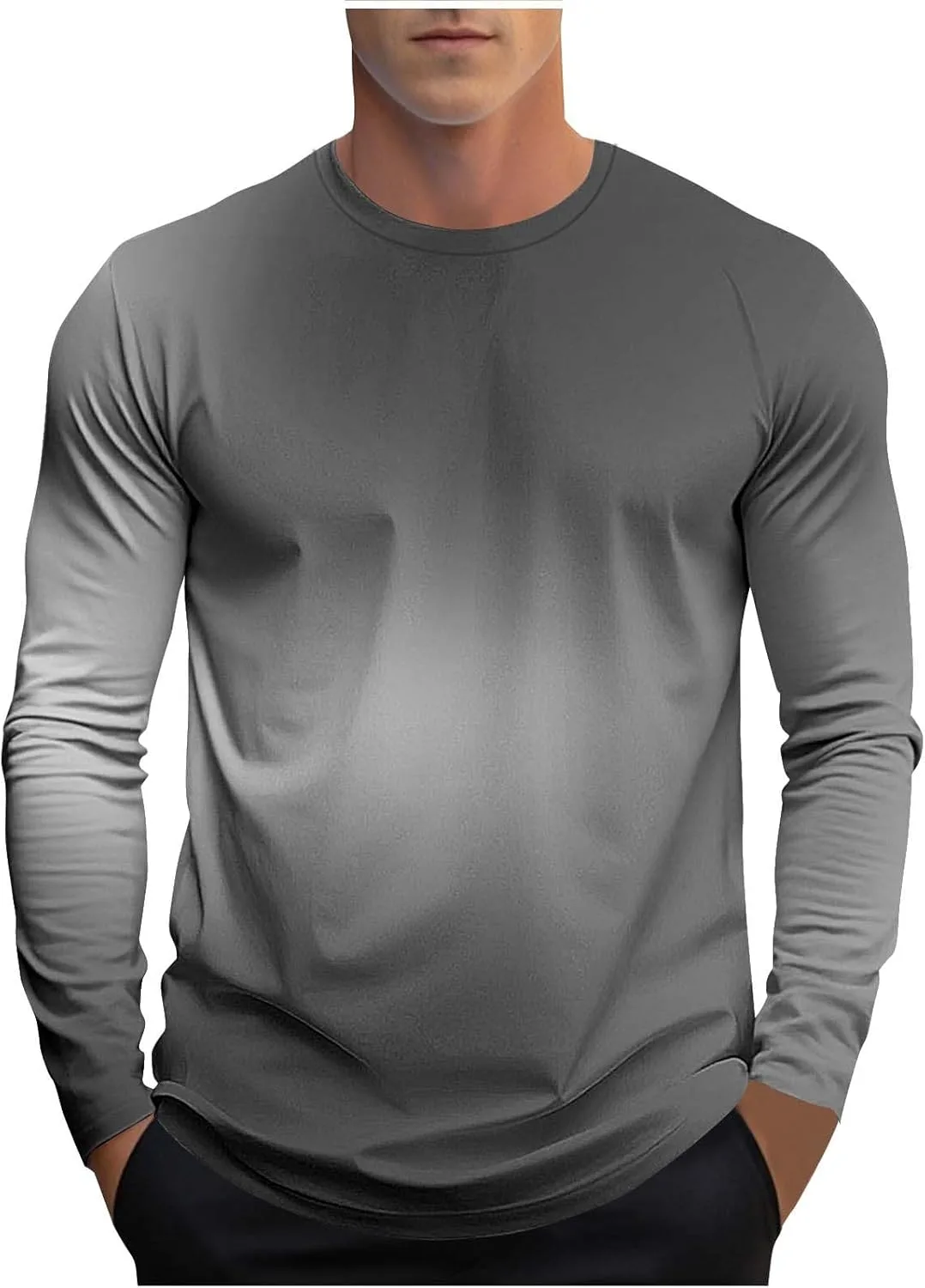 

Мужская футболка с длинным рукавом и градиентным принтом Xiaojmake