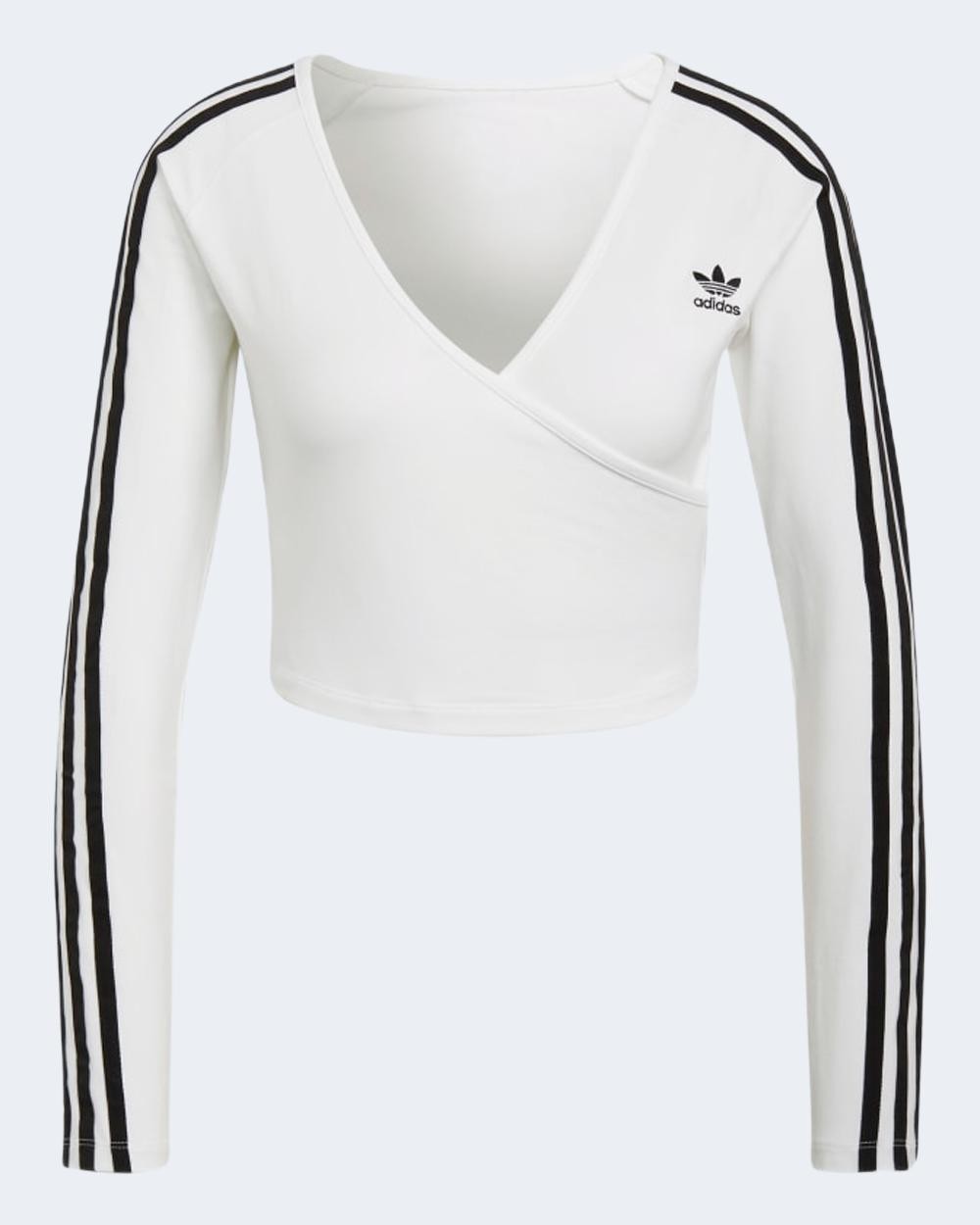 

Лонгслив женский Adidas с V-бразным вырезом, белый