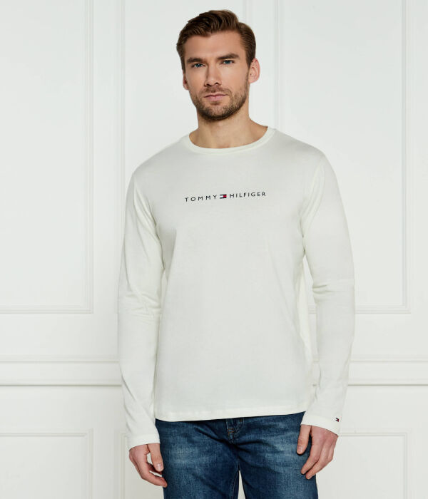 

Лонгслив мужской Tommy Hilfiger хлопковый, белый