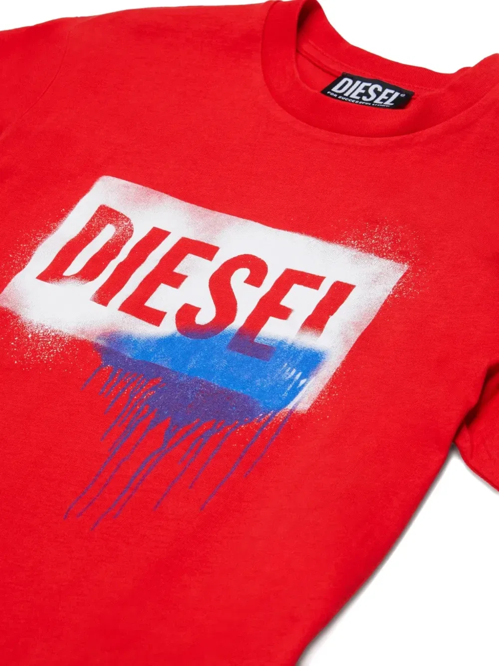 Футболка с графичным принтом Diesel Kids, красный — фото 3