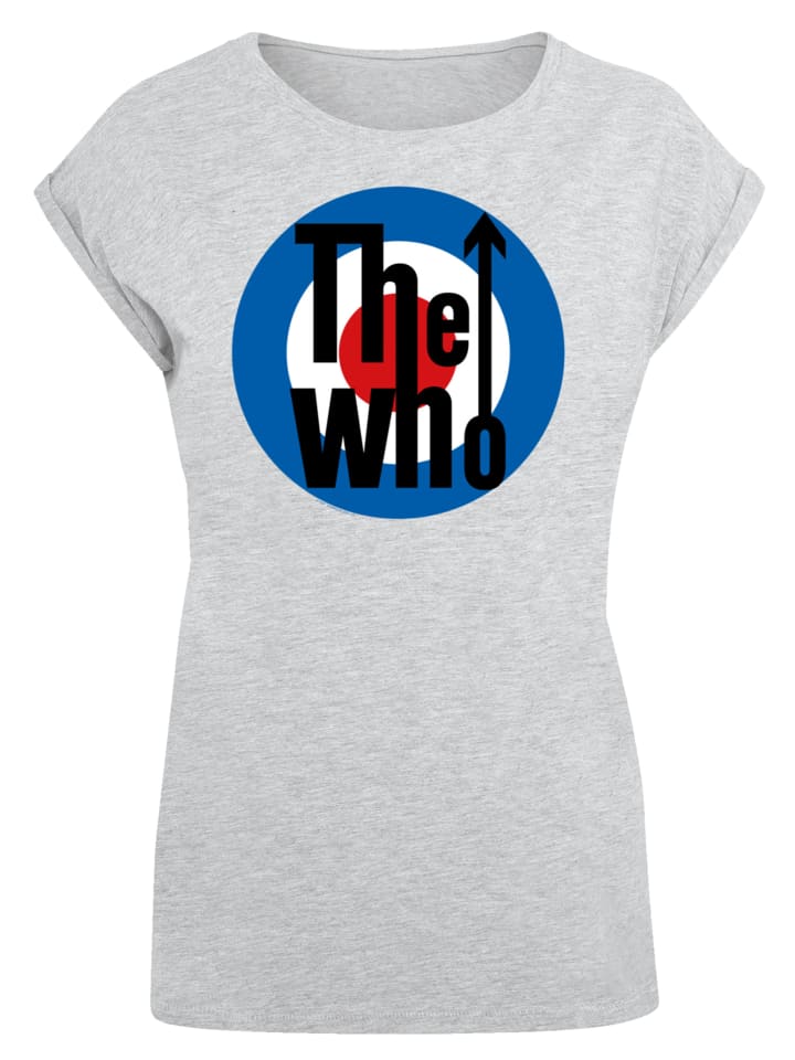 

Футболка F4NT4STIC Extended Shoulder T-Shirt The Who Target Classic, пятнистый серый