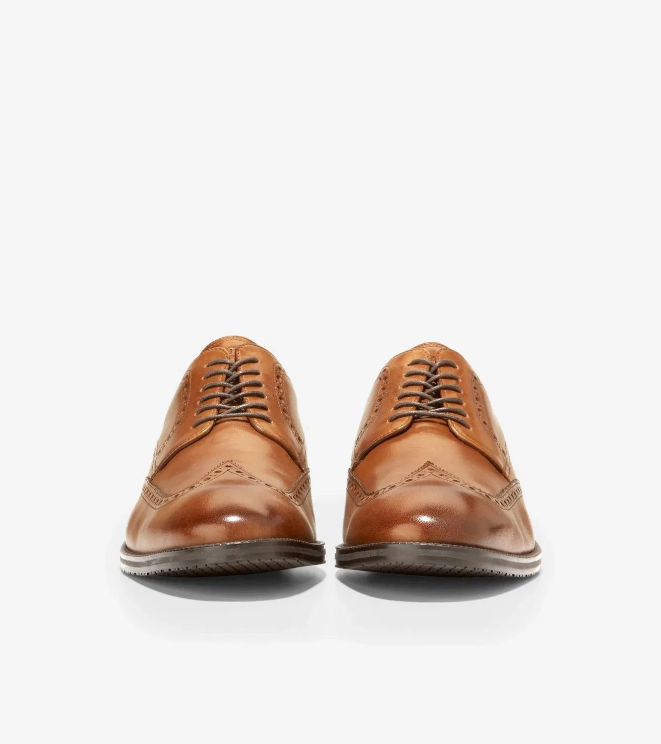 Мужские классические туфли-оксфорды Cole Haan Modern Essentials C34598, коричневые, с перфорацией RHS7892 — фото 3