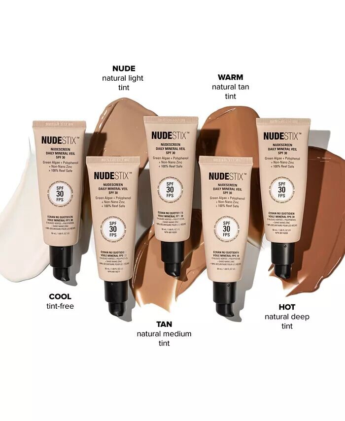 Крем для лица SPF NUDESTIX Nudescreen Daily Mineral Veil,, цвет Tan - (natural medium tint) — фото 2