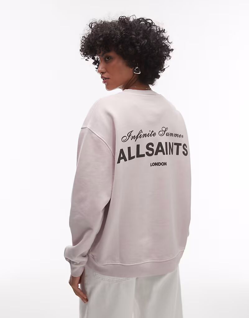 

Лилово-пепельно-розовый свитшот Allsaints Soleil etta