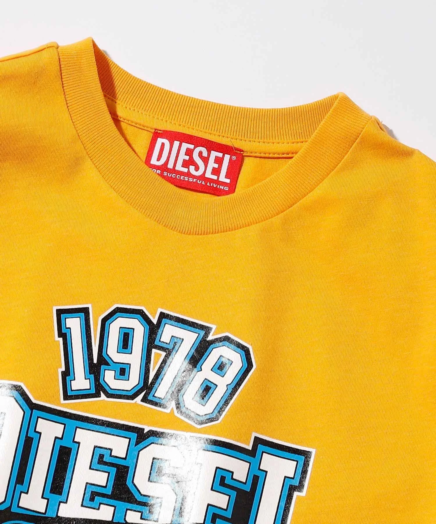 Детская футболка с коротким рукавом с логотипом бренда DIESEL/(K)DIESEL, Orange — фото 3