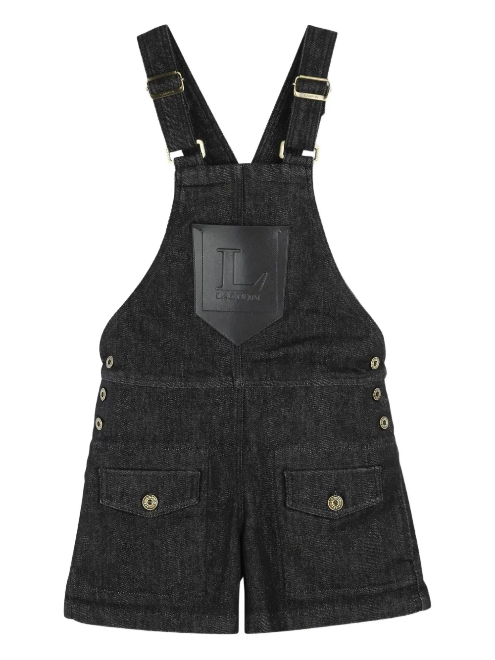 

Короткий джинсовый комбинезон Lanvin Enfant, черный