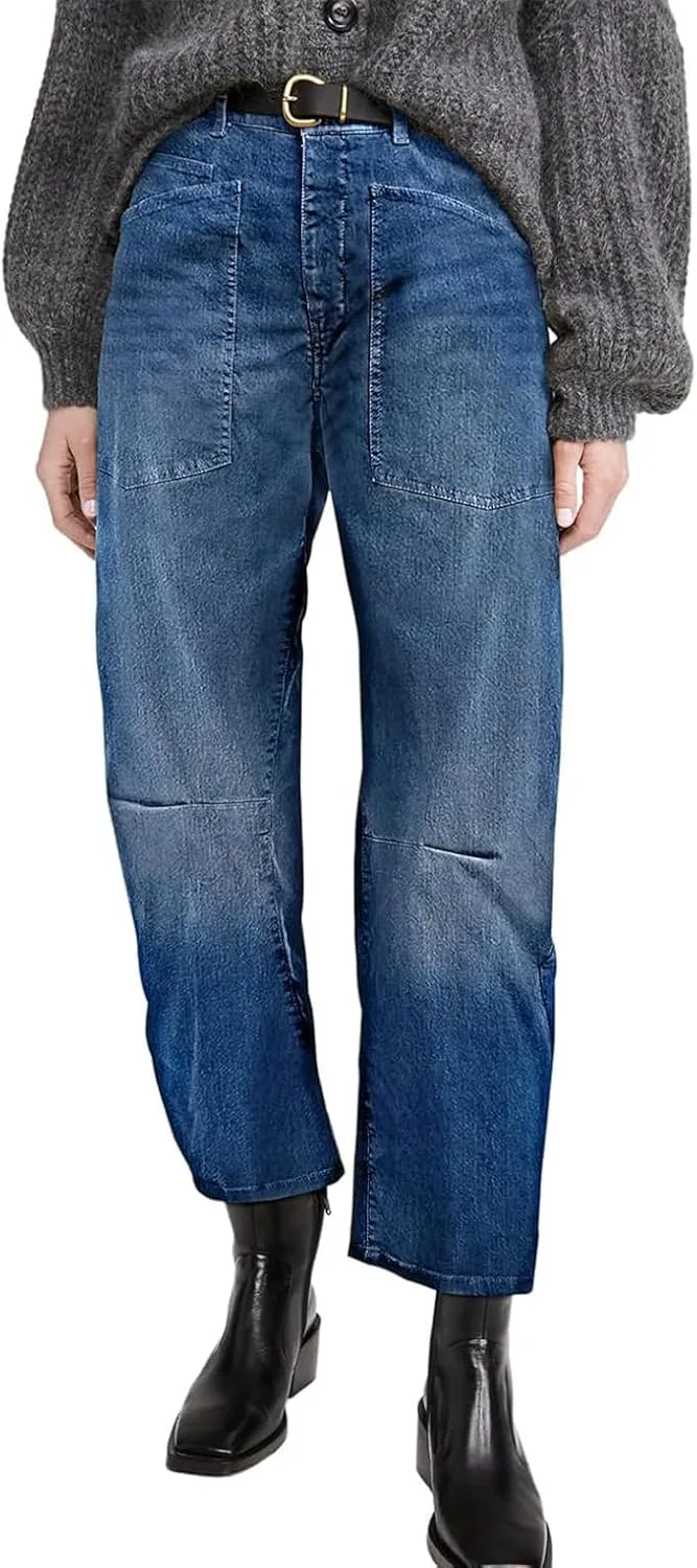 

Женские джинсы baggy barrel с высокой посадкой