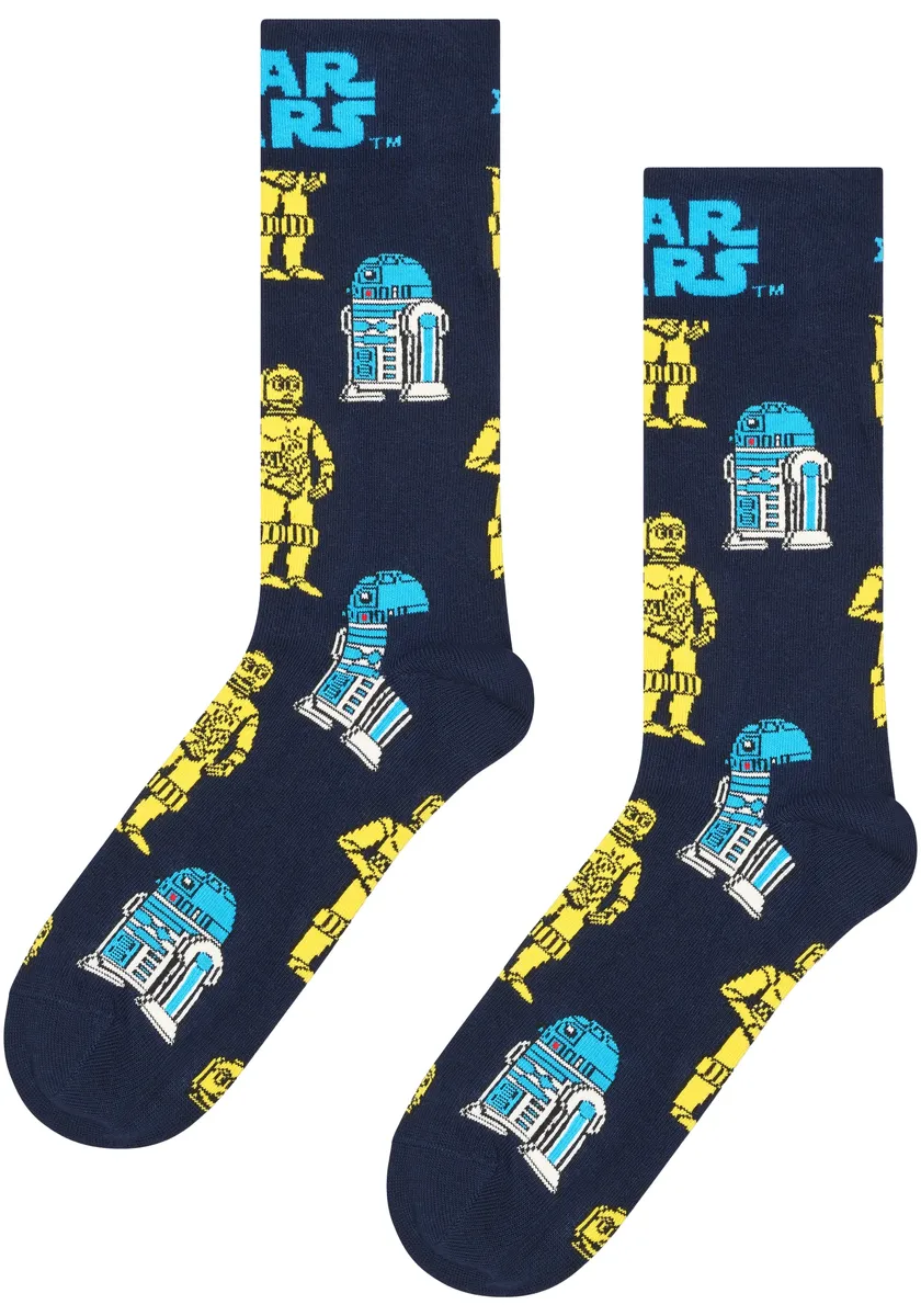 

Длинные носки Happy Socks (коробка, 3 шт.) с креативными мотивами "Звездных войн", черный