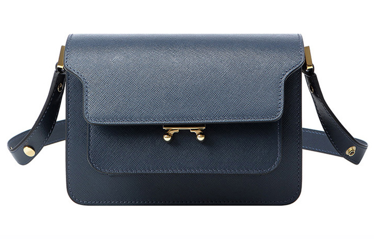 

MARNI Кожаная сумка через плечо маленькая женская синяя