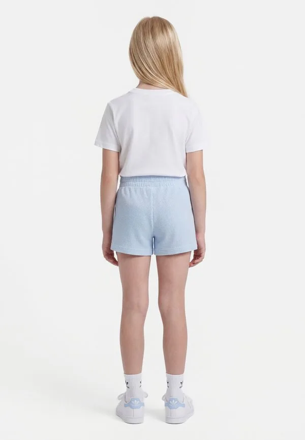 Свободные короткие спортивные штаны с высокой талией для подростков Adidas Originals, Crystal Sky — фото 2