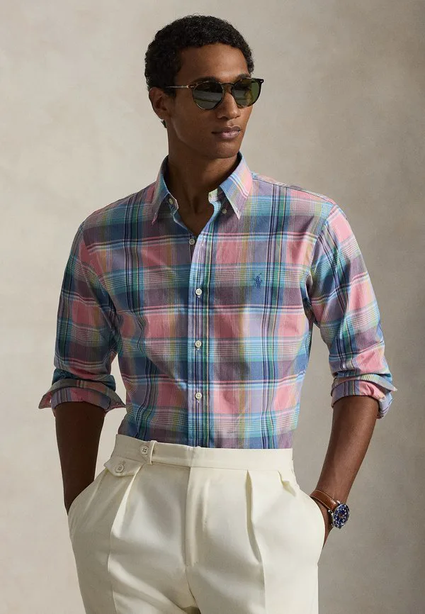 Рубашка из поплина в клетку, сшитая на заказ. Polo Ralph Lauren, Pink/Blue/Multi-Coloured