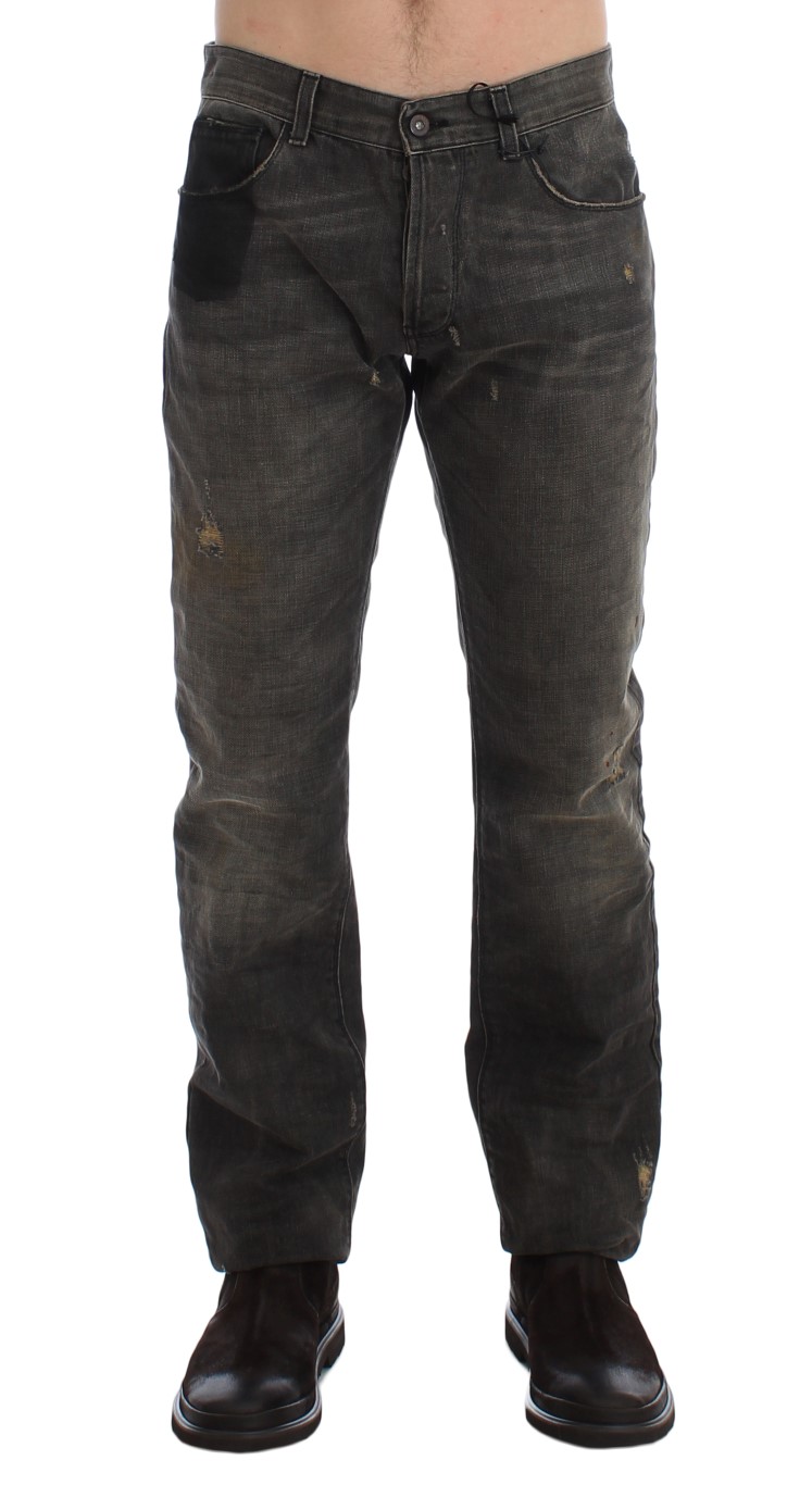 

Элегантные серые джинсы Regular Fit Denim Costume National, серый