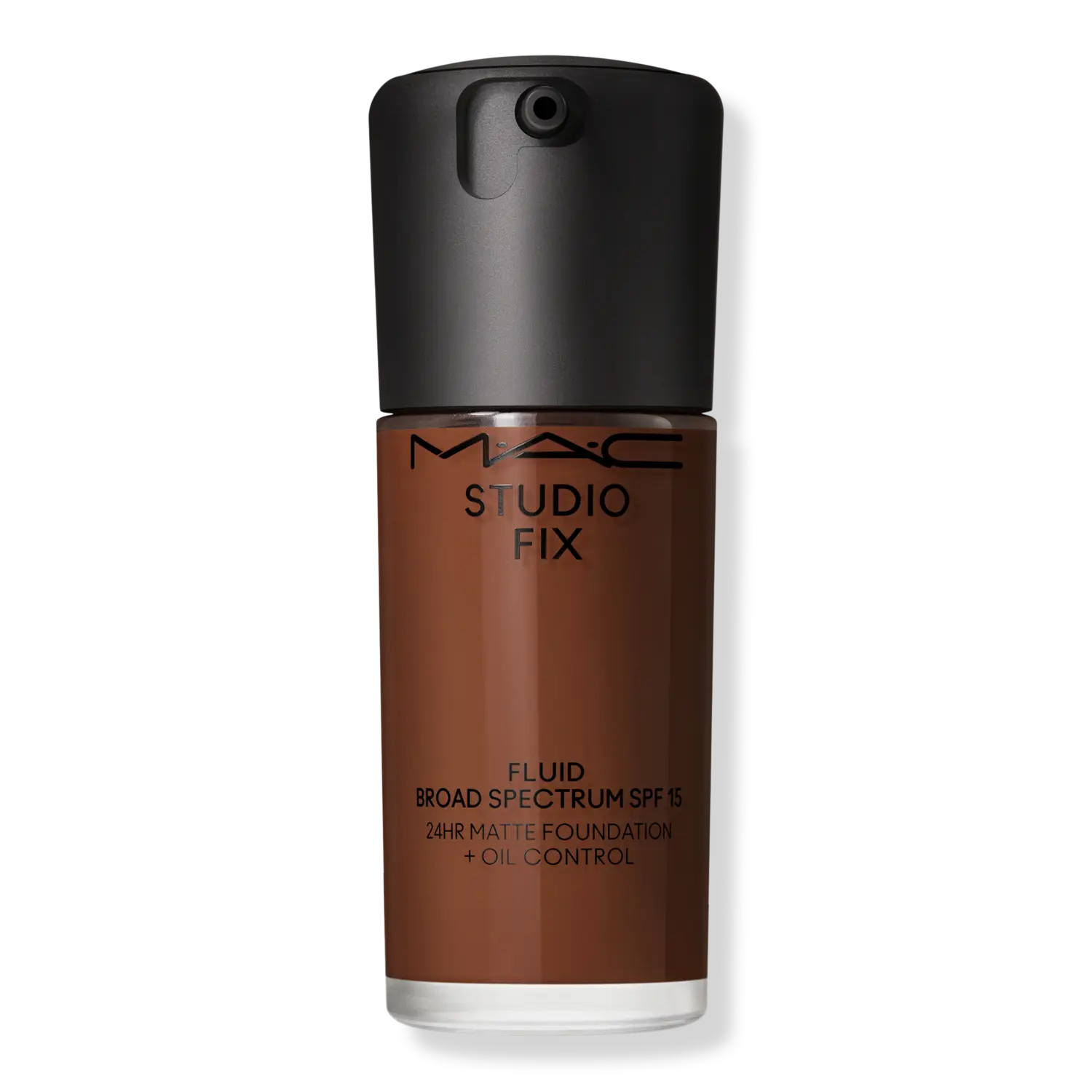 

Тональный крем Studio Fix Fluid SPF15 с матирующим эффектом и контролем жирности кожи на 24 часа. MAC, NW55 (rich mahogany with neutral undertones for deep dark skin)