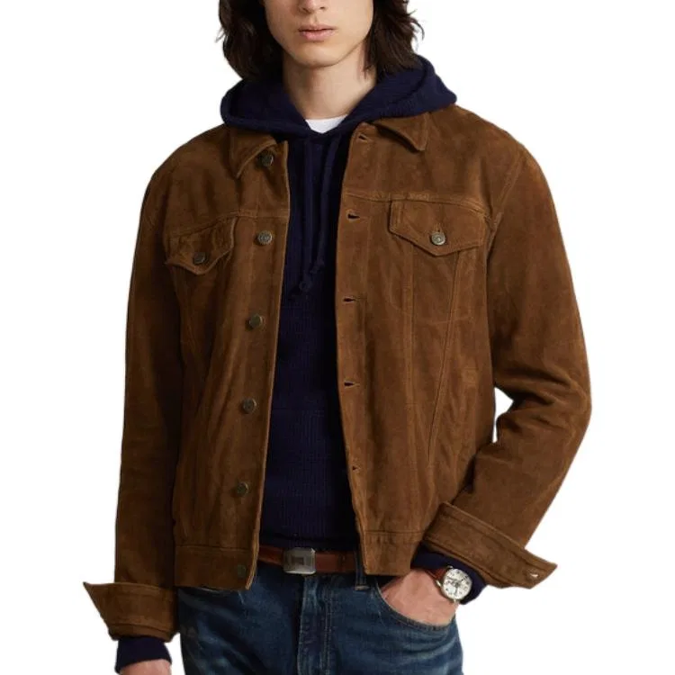 Куртка-рубашка с нагрудным карманом Polo Ralph Lauren, Brown — фото 4