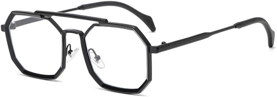 

Солнцезащитные очки в металлической оправе для мужчин и женщин, модные, с многоугольными двойными перемычками, роскошные очки для активного отдыха и вождения GHVWYX, Black Transparent