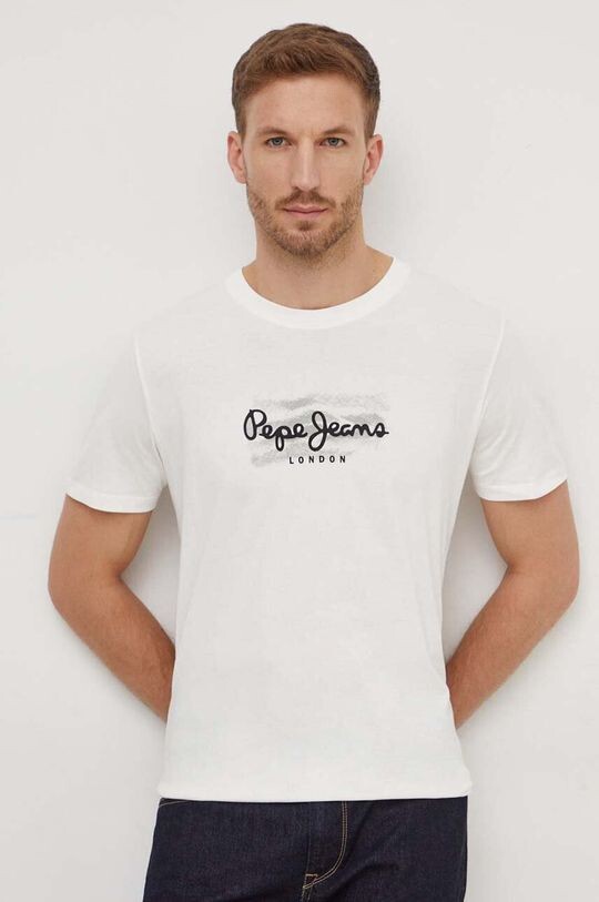 

Футболка Castle из хлопка Pepe Jeans, бежевый