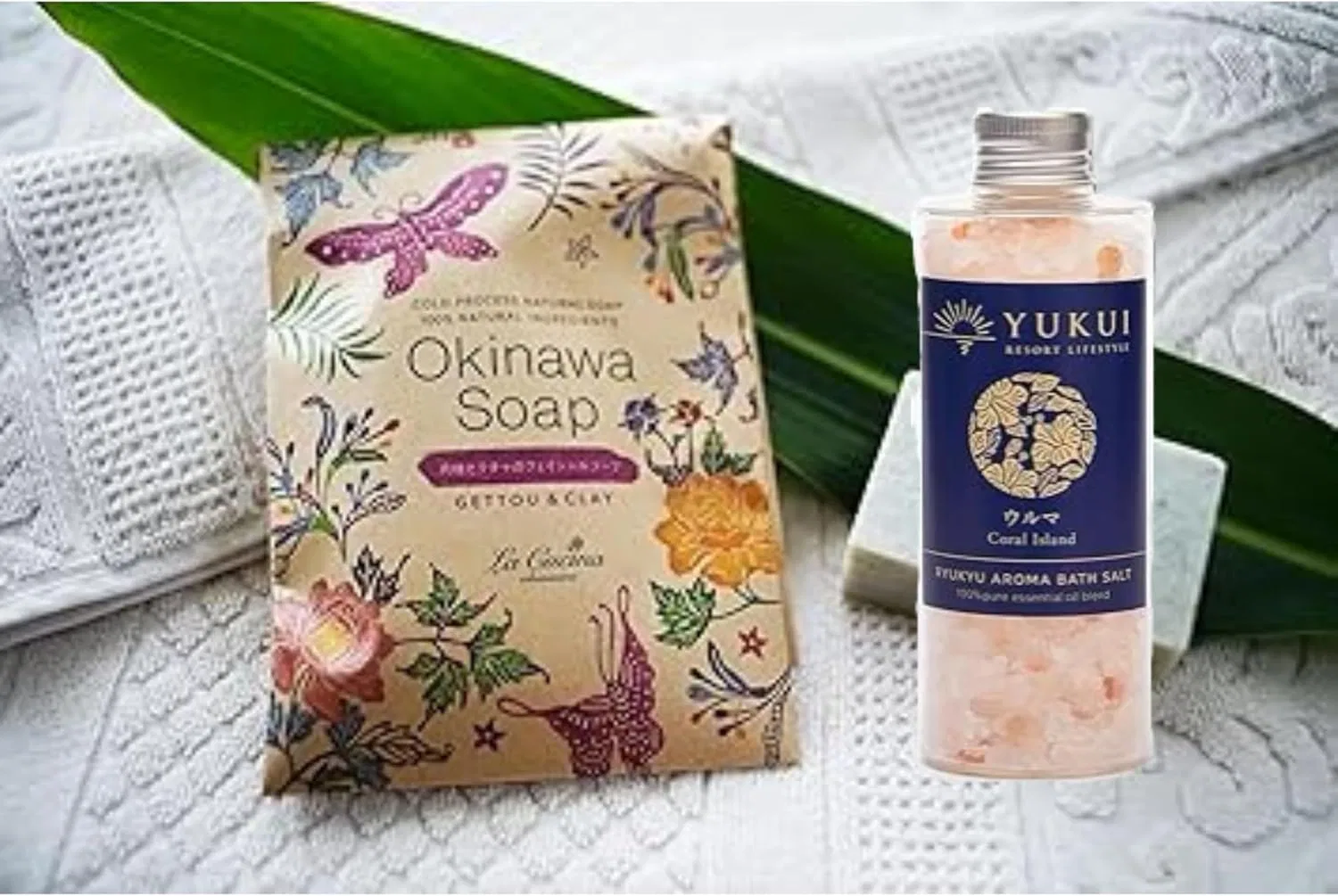 Мыло для лица Moonpeach & Kucha с морской солью для ванн, 2 шт, 100 г, белый, Lucchetta