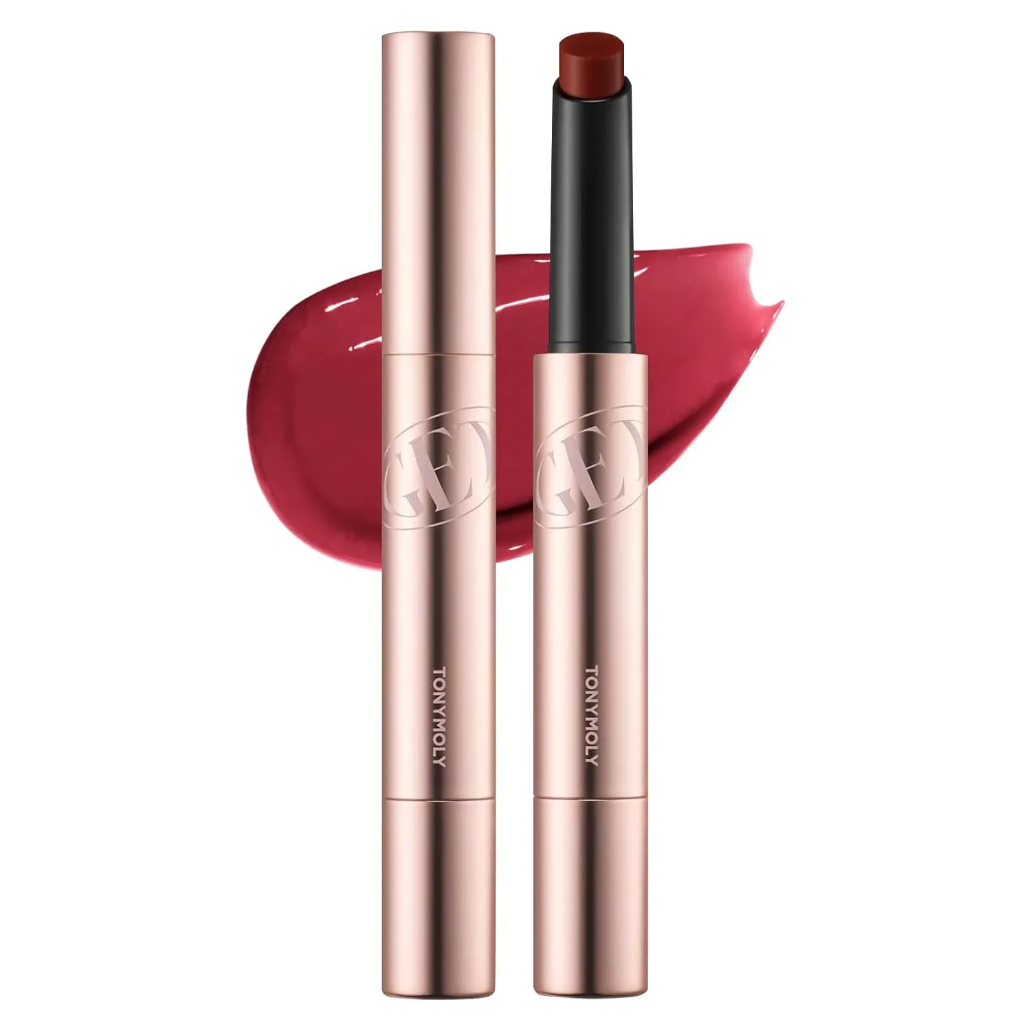 TONYMOLY Get It Tint Glaze Lip Balm, увлажняющий и увеличивающий объем бальзам для губ с эффектом сияния, корейский карандаш для губ., 02 Berry Plum