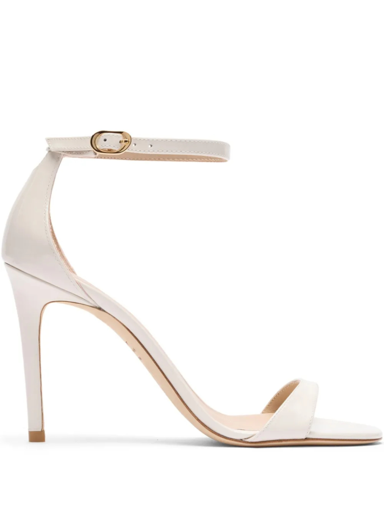 Сандалии Stuart Weitzman 100 мм Nudist II, нейтральный цвет