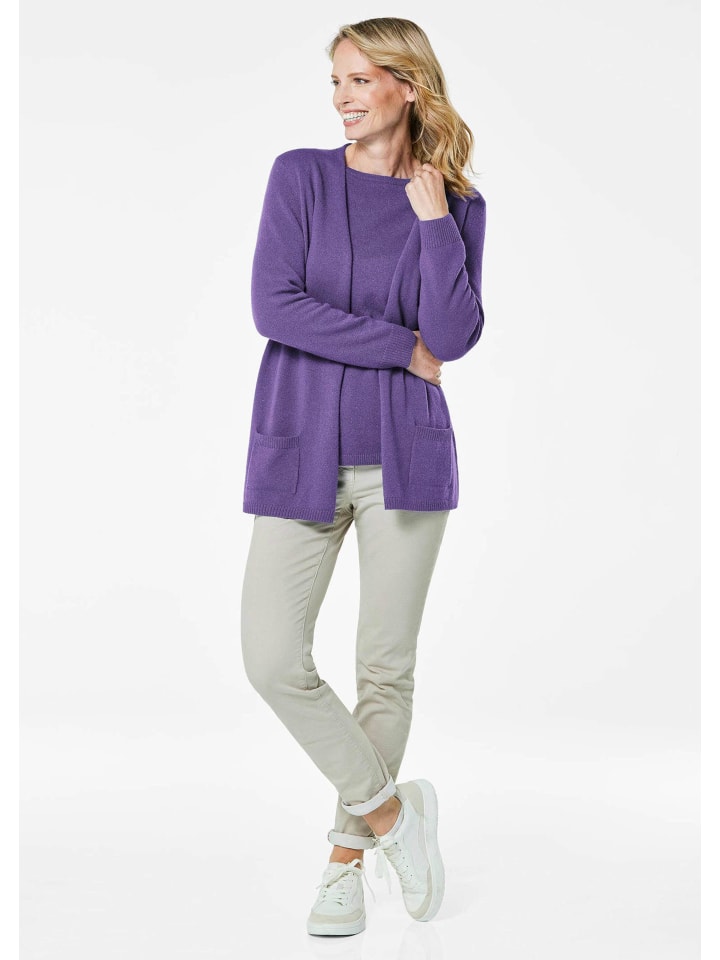 

Кардиган GOLDNER Kaschmirstrickjacke, фиолетовый