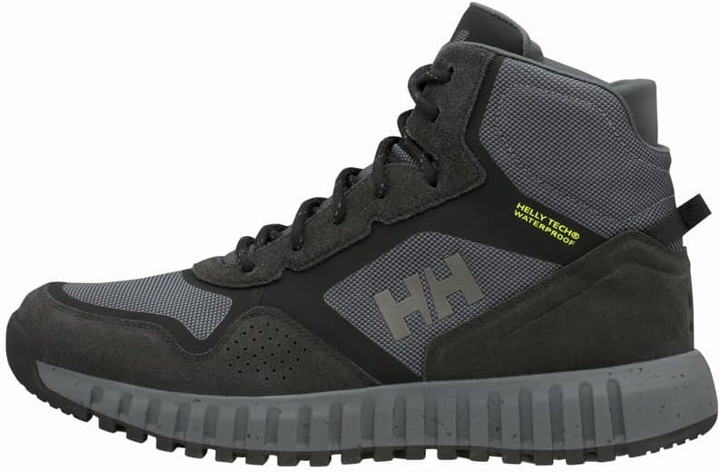 Мужские водонепроницаемые походные ботинки Helly-Hansen Monashee ULLR HELLY TECH, швы HH Seam-Shield, премиальная замша, кожа LWG, DWR без PFC, черный/угольный — фото 2