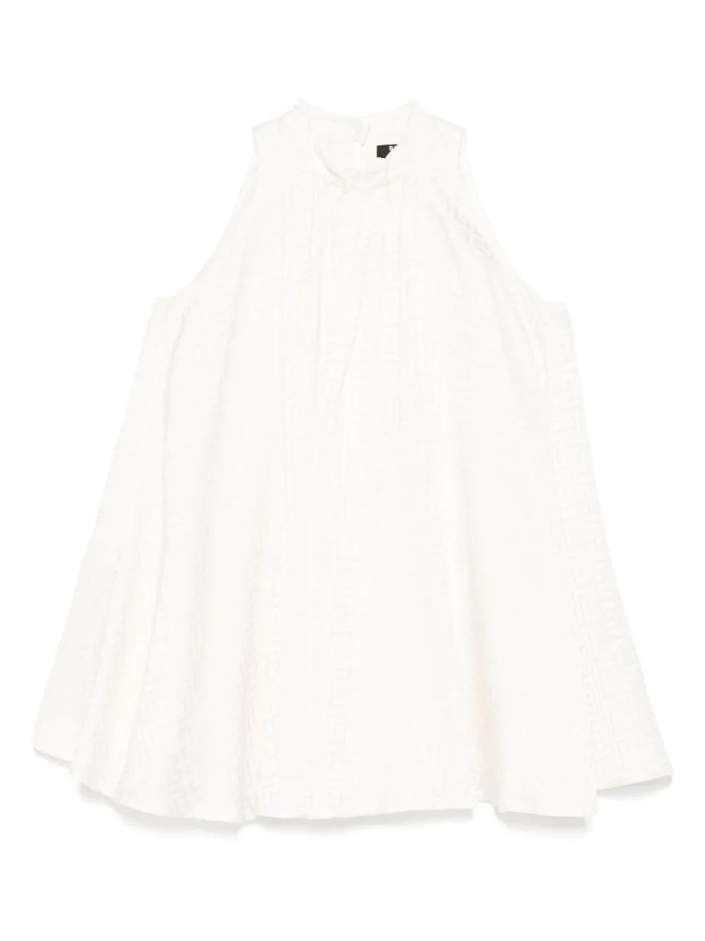 

Жаккардовое платье с узором Balmain Kids, белый