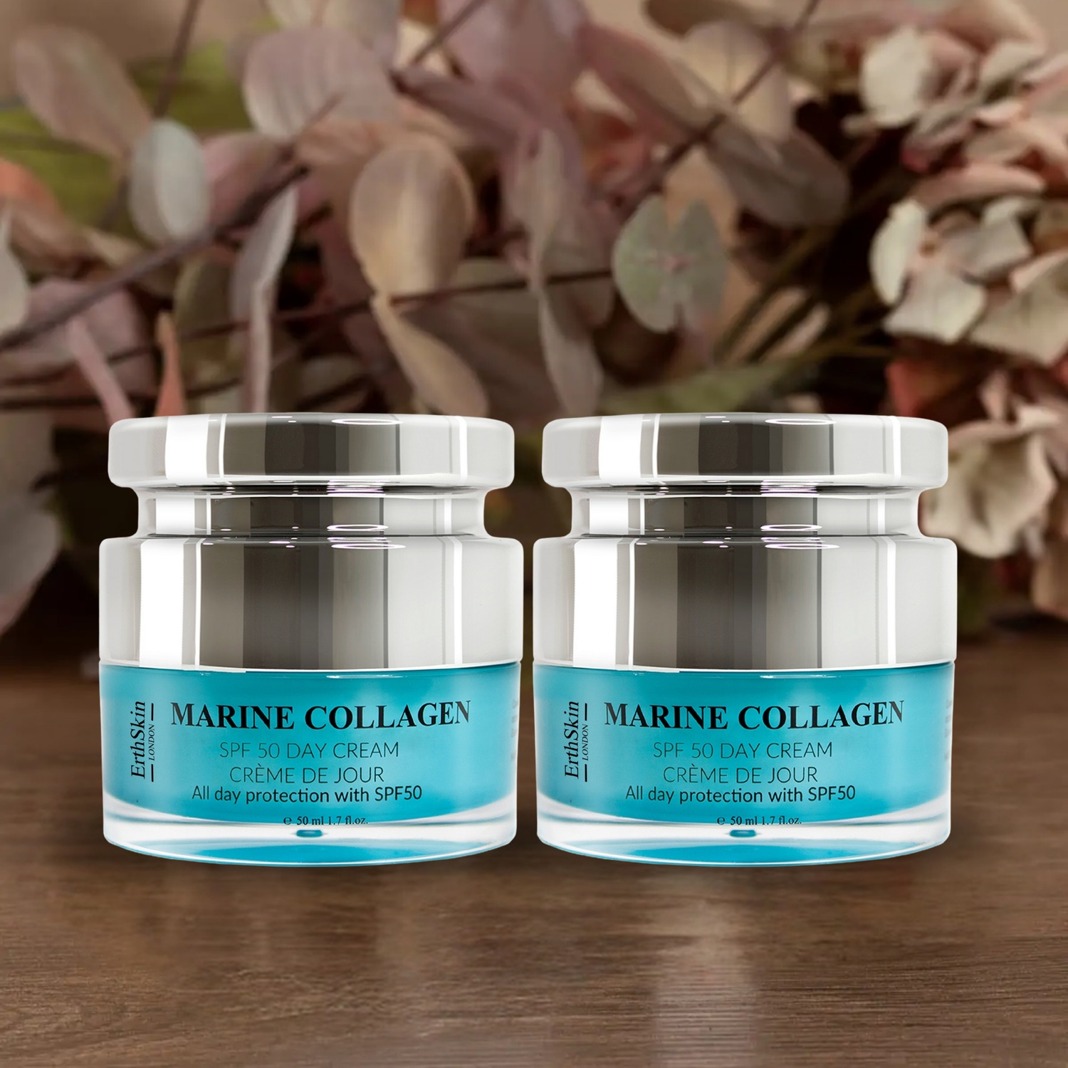 Крем для лица SPF50 ERTHSKIN LONDON Дневной marine collagen tagescreme, количество — фото 3