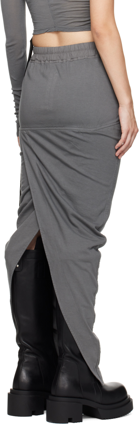 

Юбка макси серая Porterville Pull On Pillar Rick Owens DRKSHDW