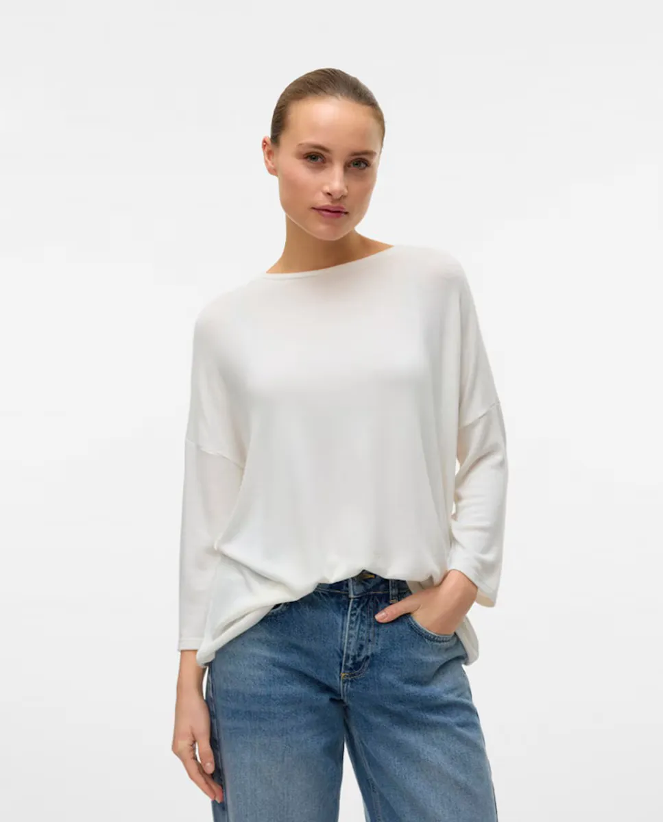 

Женский тонкий свитер с французскими рукавами Vero Moda, белый